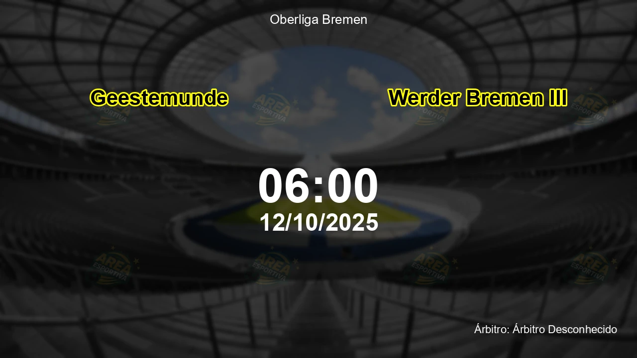 Palpite e análise do jogo Geestemunde vs Werder Bremen III pela Oberliga Bremen