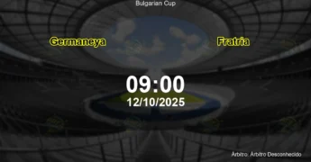 Palpite e análise do jogo Germaneya vs Fratria pela Bulgarian Cup