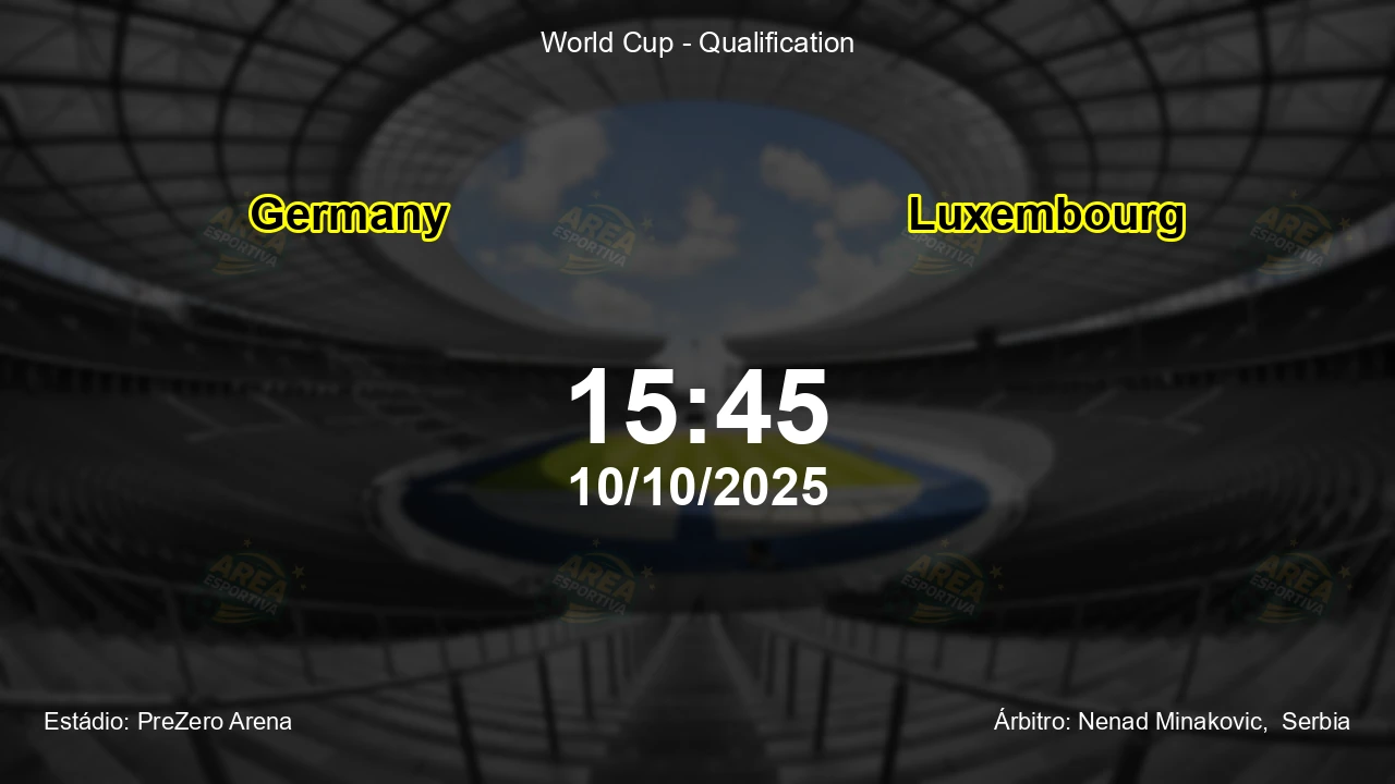 Palpite e análise do jogo Germany vs Luxembourg pela World Cup - Qualification