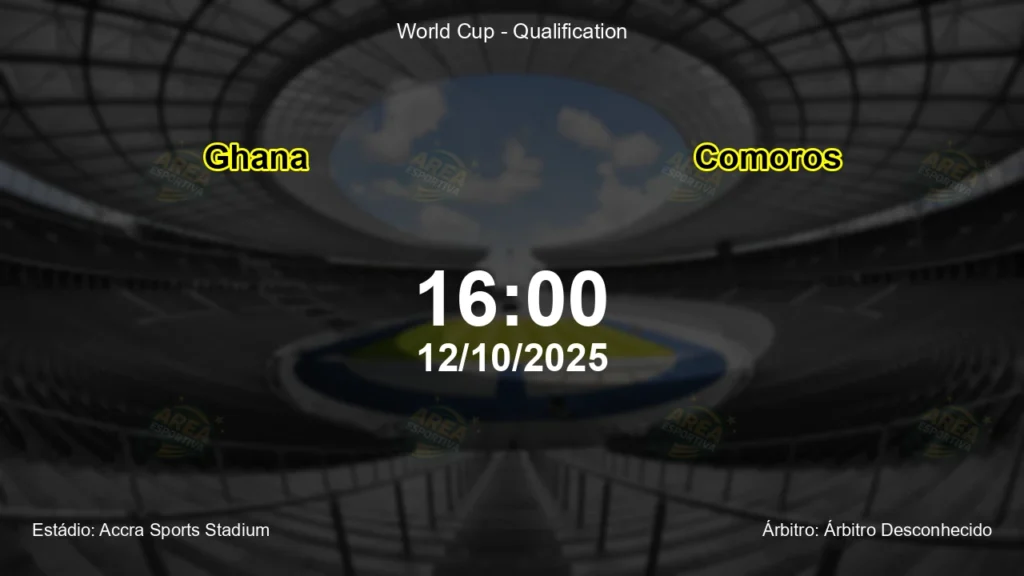 Palpite e an&aacute;lise do jogo Ghana vs Comoros pela World Cup - Qualification