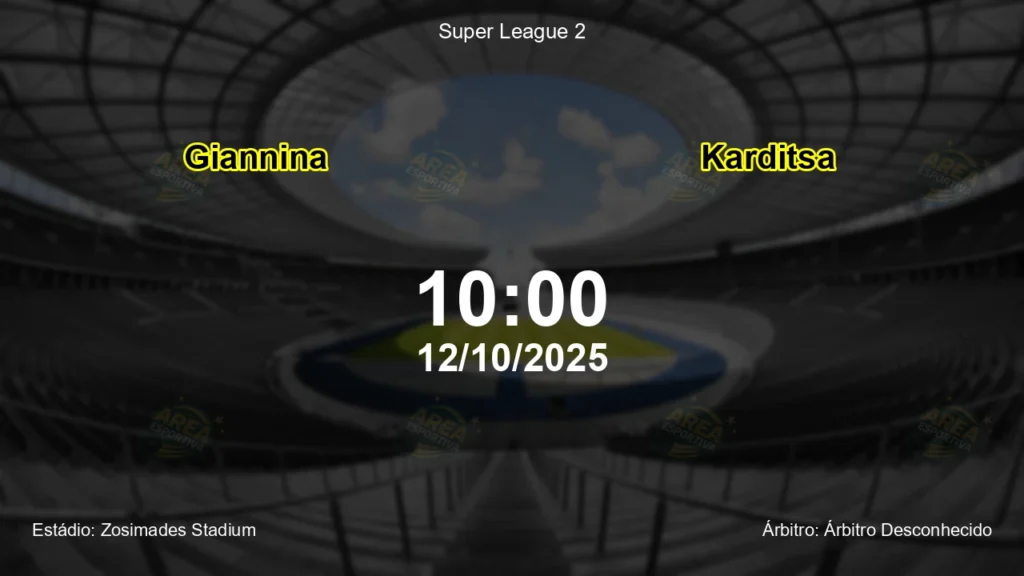 Palpite e an&aacute;lise do jogo Giannina vs Karditsa pela Super League 2