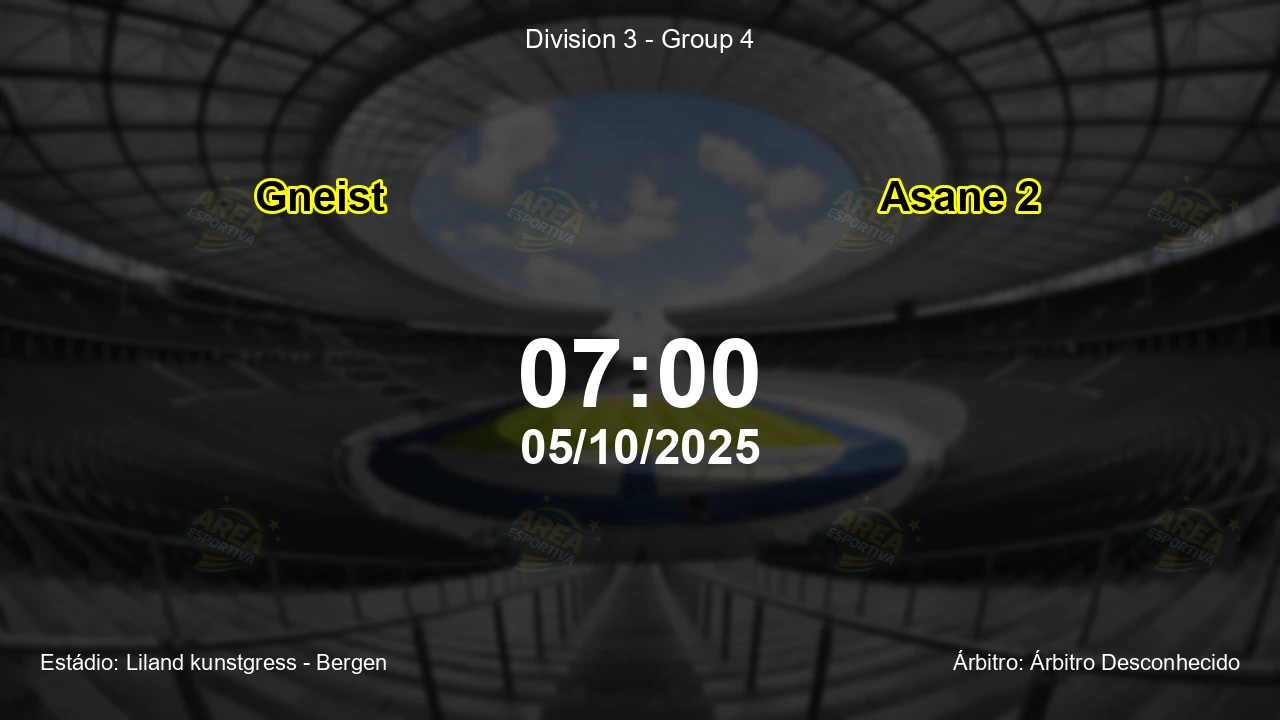 Palpite e análise do jogo Gneist vs Asane 2 pela Division 3 - Group 4