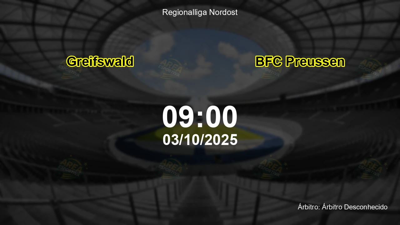 Palpite e análise do jogo Greifswald vs BFC Preussen pela Regionalliga Nordost