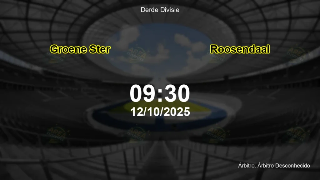 Palpite e an&aacute;lise do jogo Groene Ster vs Roosendaal pela Derde Divisie