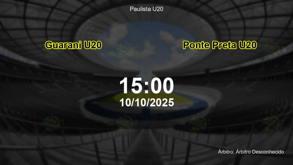Palpite e an&aacute;lise do jogo Guarani U20 vs Ponte Preta U20 pela Paulista U20