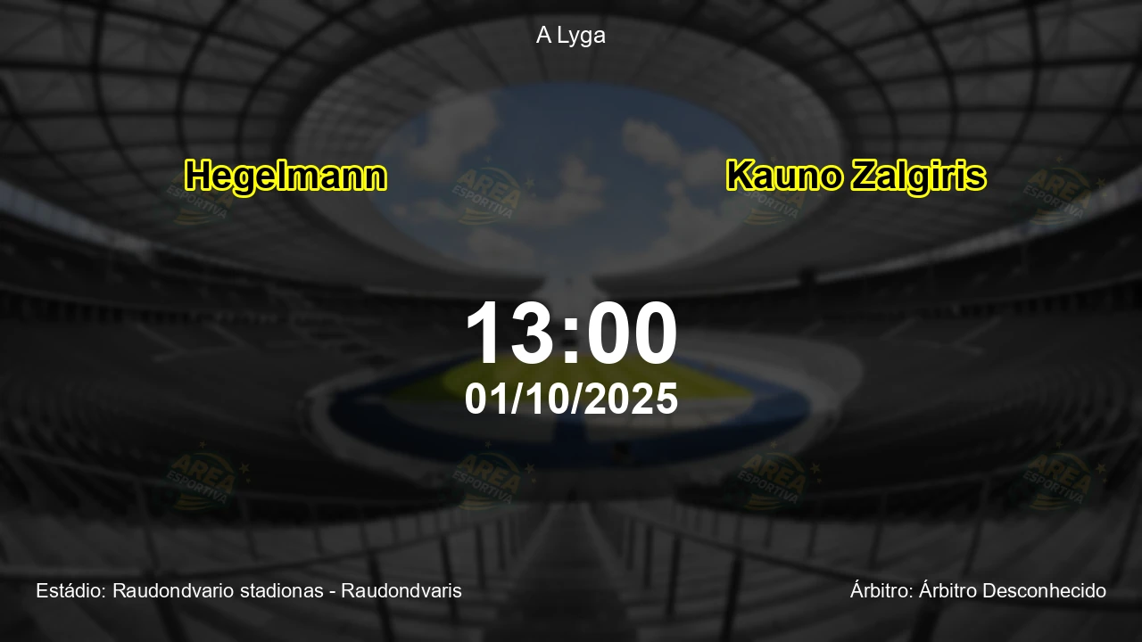 Palpite e análise do jogo Hegelmann vs Kauno Zalgiris pela A Lyga