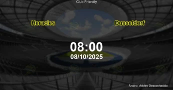Palpite e análise do jogo Heracles vs Dusseldorf pela Club Friendly