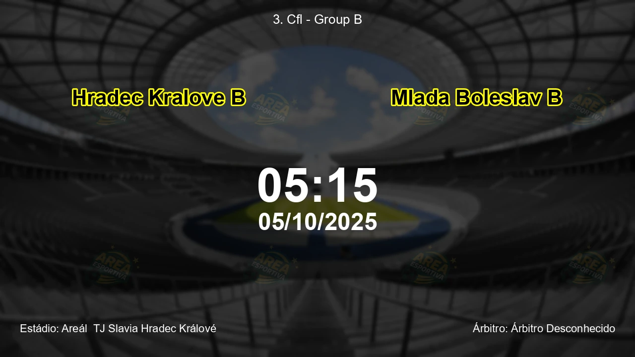 Palpite e análise do jogo Hradec Kralove B vs Mlada Boleslav B pela 3. Cfl - Group B