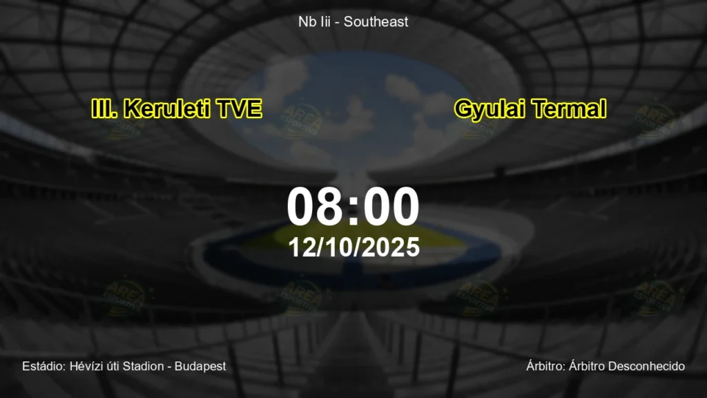 Palpite e an&aacute;lise do jogo III. Keruleti TVE vs Gyulai Termal pela Nb Iii - Southeast