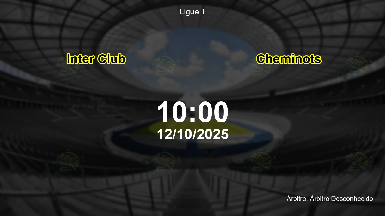 Palpite e análise do jogo Inter Club vs Cheminots pela Ligue 1