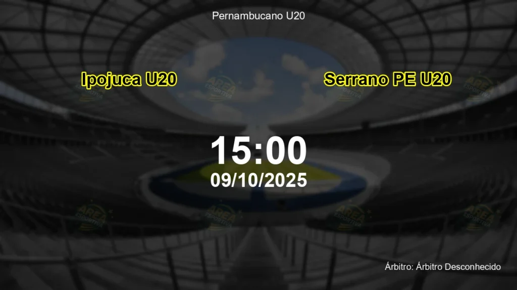 Palpite e análise do jogo Ipojuca U20 vs Serrano PE U20 pela Pernambucano U20
