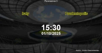 Palpite e análise do jogo Iraty vs Prudentopolis pela Paranaense 3