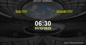 Palpite e análise do jogo Italy U17 vs Estonia U17 pela Euro U17 - Qualification