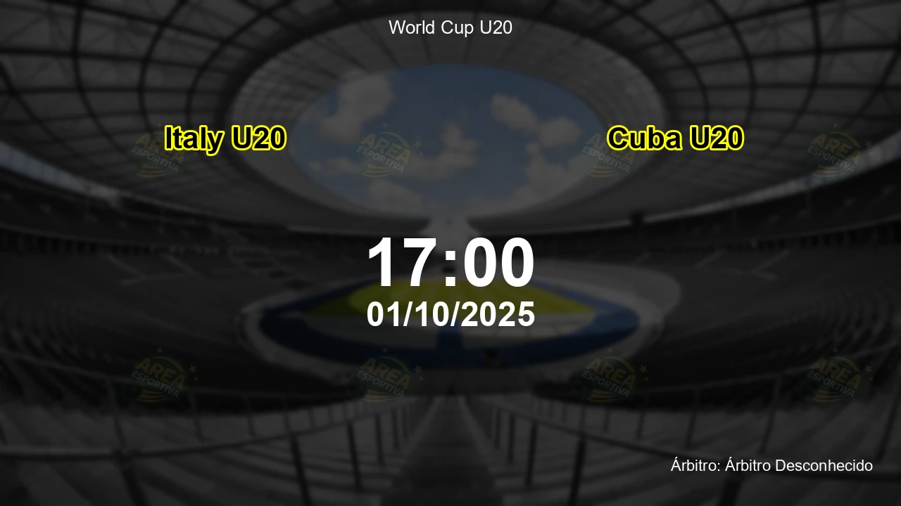 Palpite e análise do jogo Italy U20 vs Cuba U20 pela World Cup U20