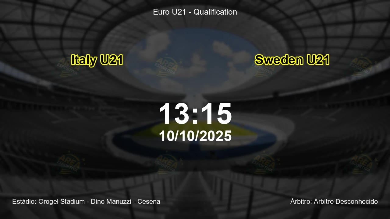 Palpite e análise do jogo Italy U21 vs Sweden U21 pela Euro U21 - Qualification