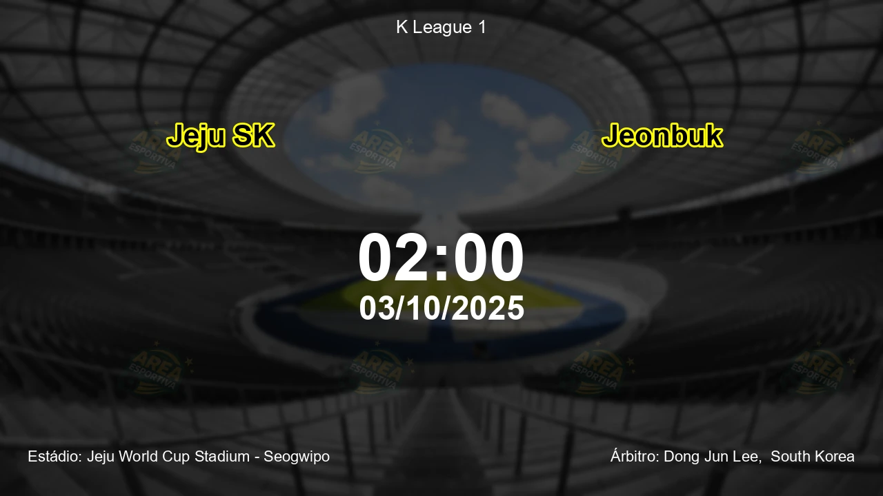 Palpite e análise do jogo Jeju SK vs Jeonbuk pela K League 1