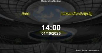 Palpite e análise do jogo Jena vs Lokomotive Leipzig pela Regionalliga Nordost