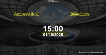 Palpite e análise do jogo Jeunesse Esch vs Differdange pela Bgl Ligue