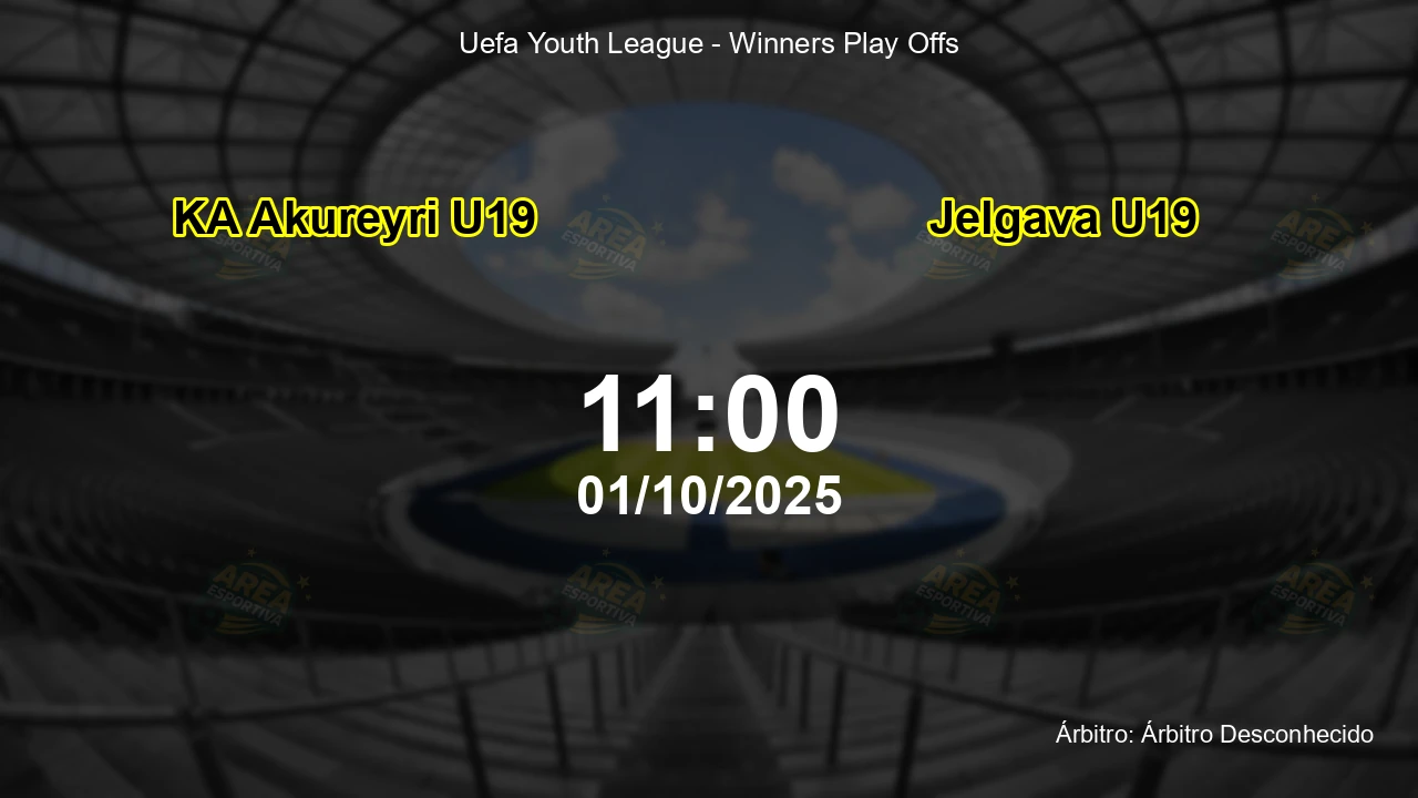 Palpite e análise do jogo KA Akureyri U19 vs Jelgava U19 pela Uefa Youth League - Winners Play Offs
