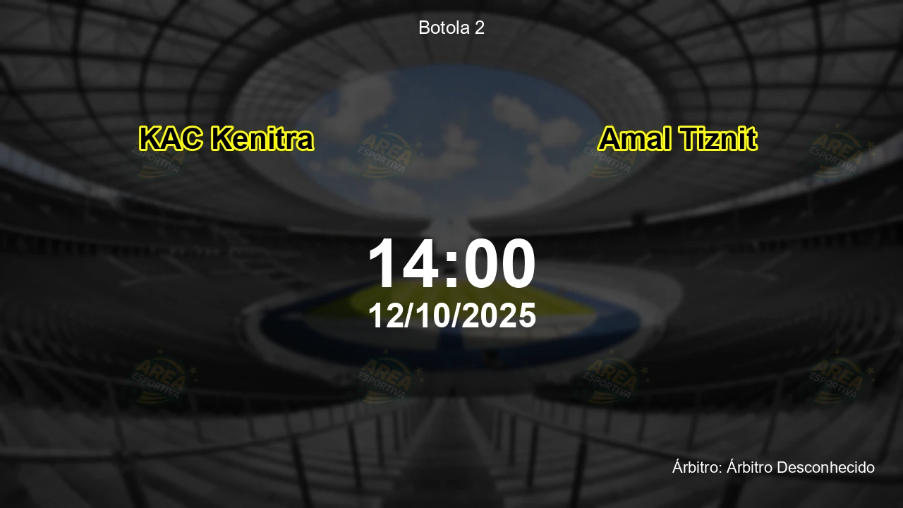 Palpite e análise do jogo KAC Kenitra vs Amal Tiznit pela Botola 2
