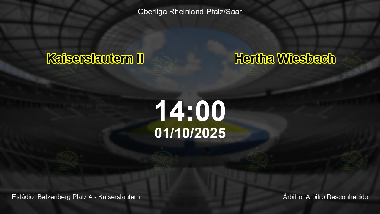 Palpite e análise do jogo Kaiserslautern II vs Hertha Wiesbach pela Oberliga Rheinland-Pfalz/Saar