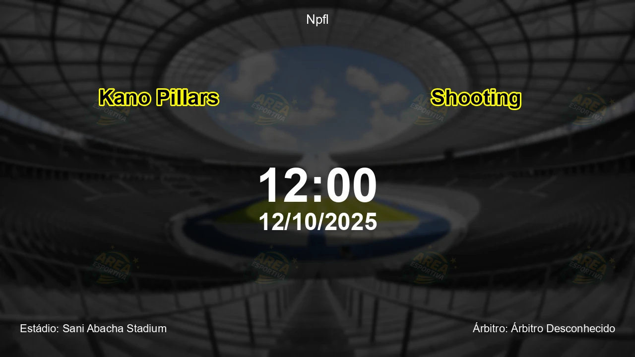 Palpite e análise do jogo Kano Pillars vs Shooting pela Npfl