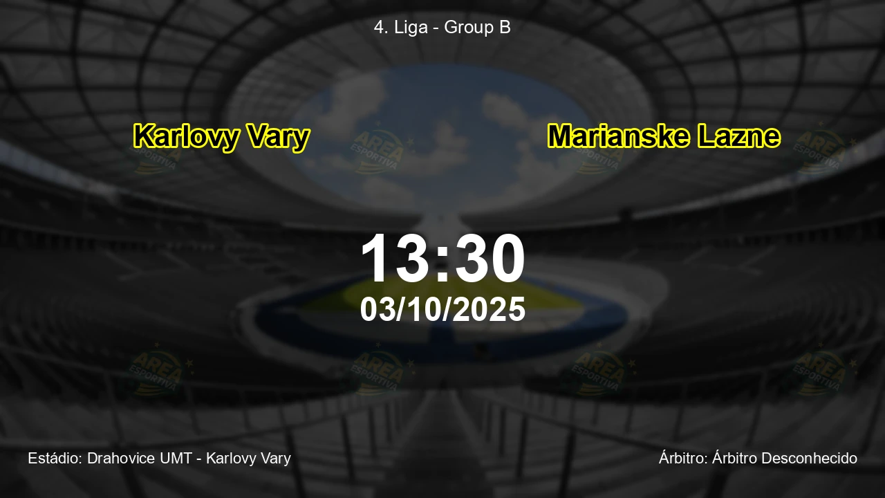 Palpite e análise do jogo Karlovy Vary vs Marianske Lazne pela 4. Liga - Group B
