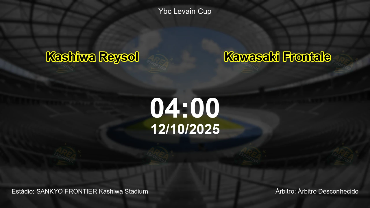 Palpite e análise do jogo Kashiwa Reysol vs Kawasaki Frontale pela Ybc Levain Cup