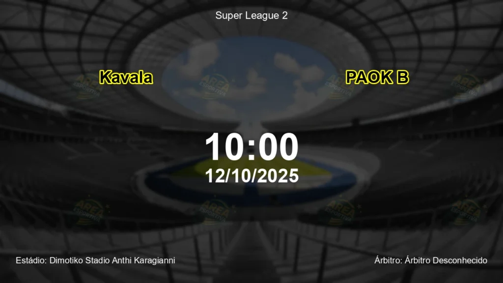 Palpite e an&aacute;lise do jogo Kavala vs PAOK B pela Super League 2