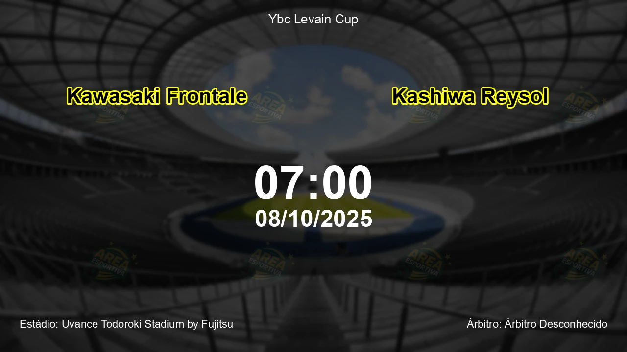 Palpite e análise do jogo Kawasaki Frontale vs Kashiwa Reysol pela Ybc Levain Cup