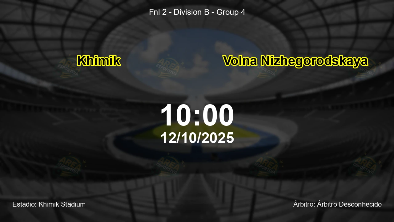 Palpite e análise do jogo Khimik vs Volna Nizhegorodskaya pela Fnl 2 - Division B - Group 4