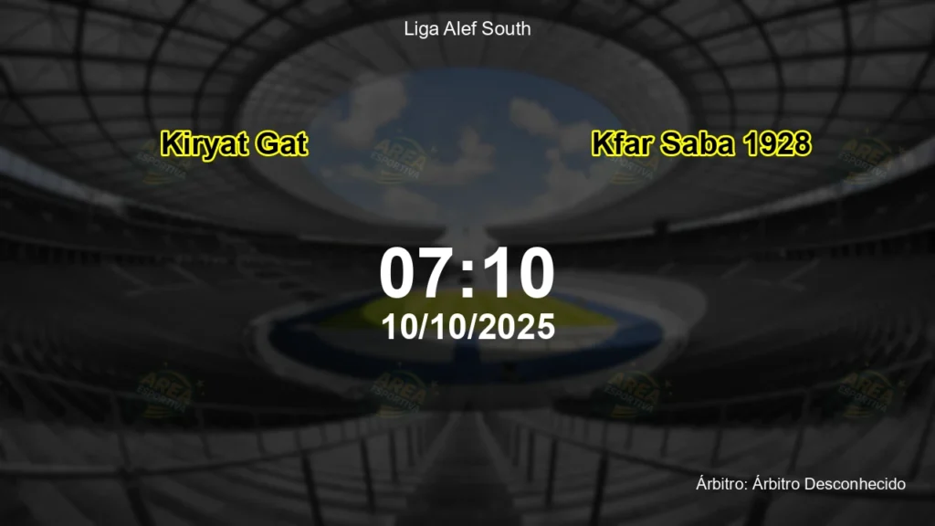 Palpite e an&aacute;lise do jogo Kiryat Gat vs Kfar Saba 1928 pela Liga Alef South