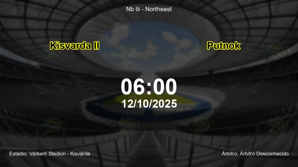 Palpite e an&aacute;lise do jogo Kisvarda II vs Putnok pela Nb Iii - Northeast