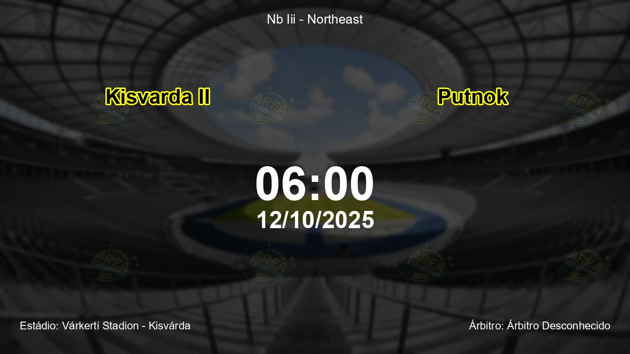 Palpite e análise do jogo Kisvarda II vs Putnok pela Nb Iii - Northeast