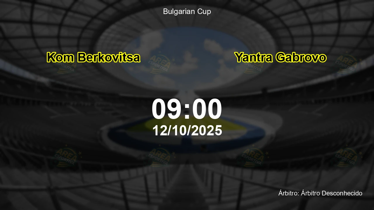 Palpite e análise do jogo Kom Berkovitsa vs Yantra Gabrovo pela Bulgarian Cup