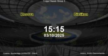 Palpite e análise do jogo Kosova vs Dietikon pela 1.Liga Classic Group 3