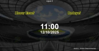 Palpite e análise do jogo Ksour Essef vs Redeyef pela Ligue 2