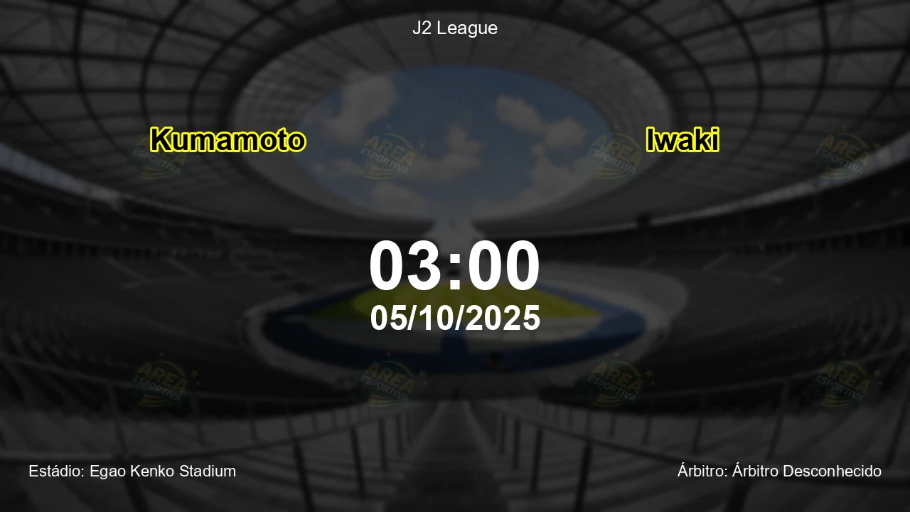 Palpite e análise do jogo Kumamoto vs Iwaki pela J2 League