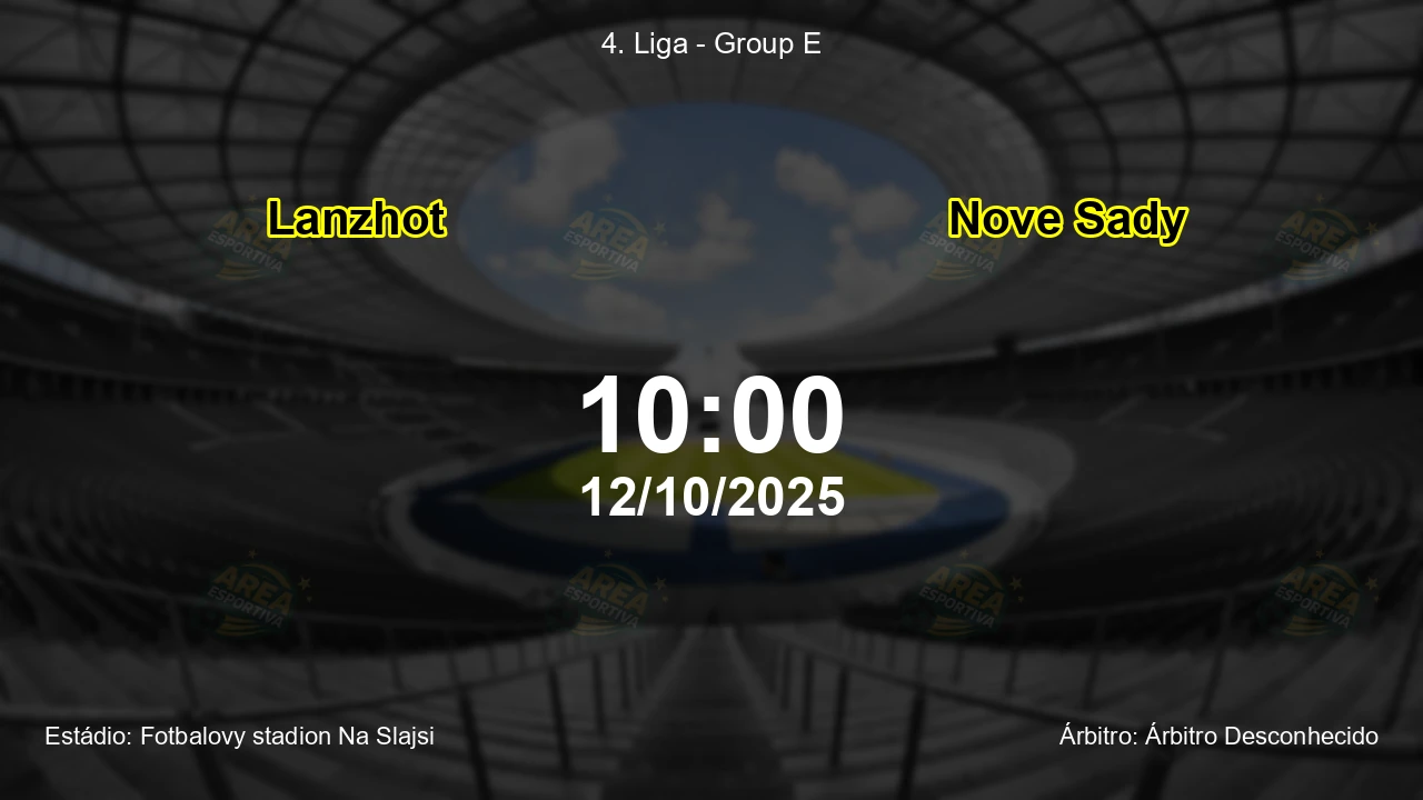 Palpite e análise do jogo Lanzhot vs Nove Sady pela 4. Liga - Group E