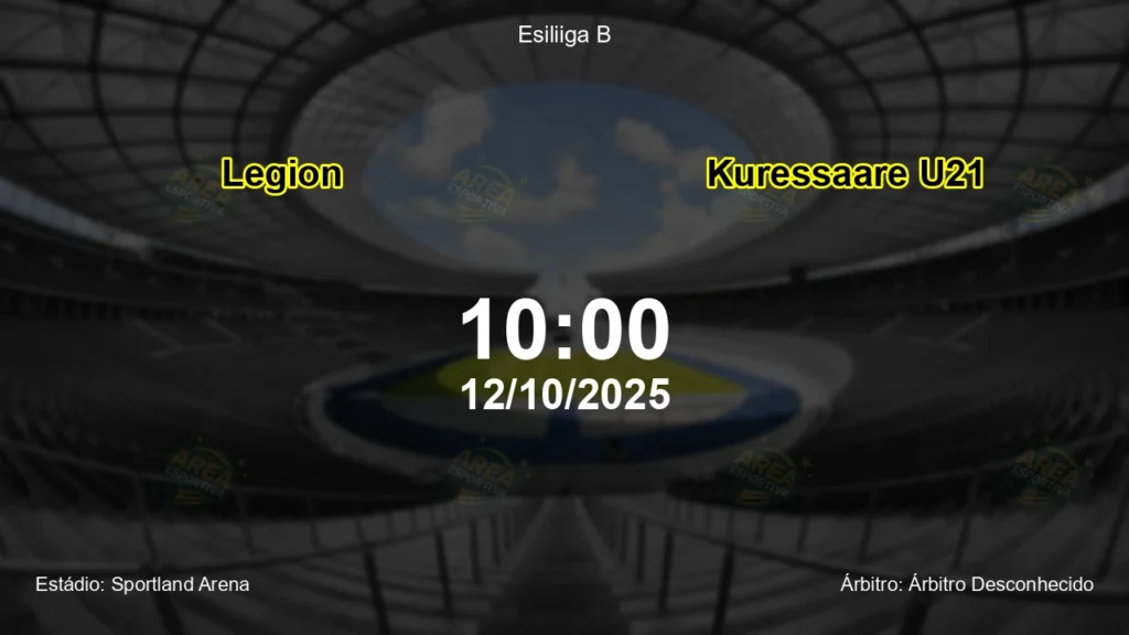Palpite e an&aacute;lise do jogo Legion vs Kuressaare U21 pela Esiliiga B