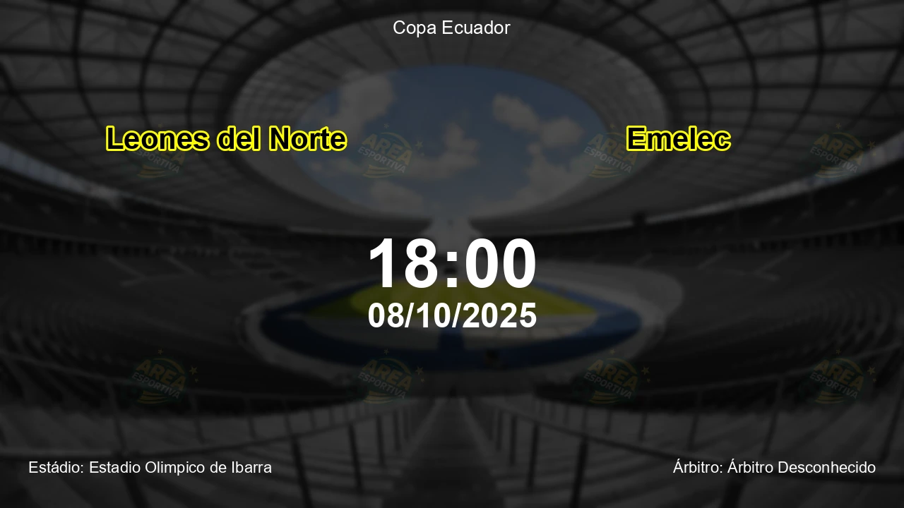 Palpite e análise do jogo Leones del Norte vs Emelec pela Copa Ecuador