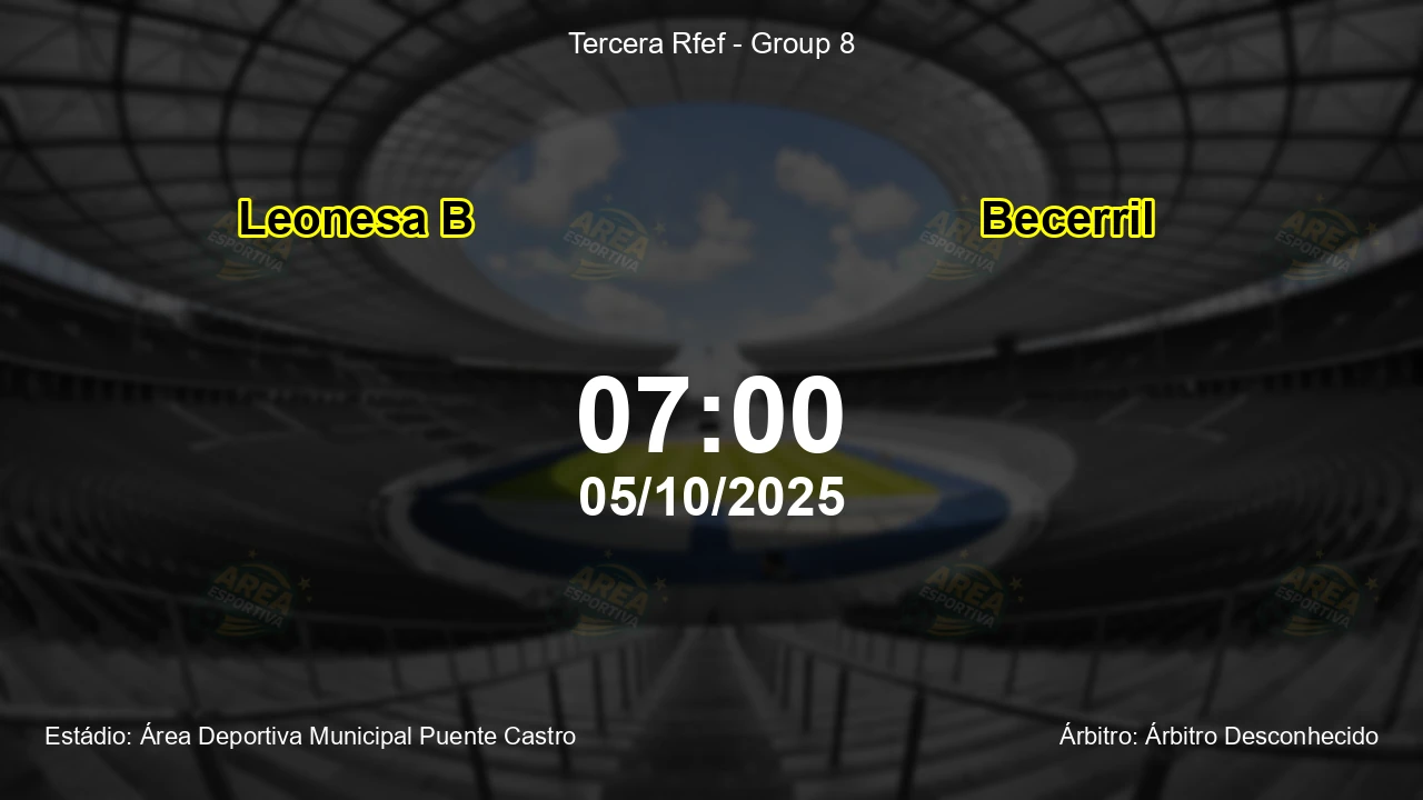 Palpite e análise do jogo Leonesa B vs Becerril pela Tercera Rfef - Group 8
