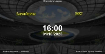Palpite e análise do jogo Leverkusen vs PSV pela Champions League