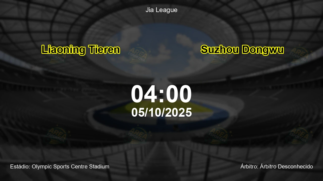 Palpite e análise do jogo Liaoning Tieren vs Suzhou Dongwu pela Jia League
