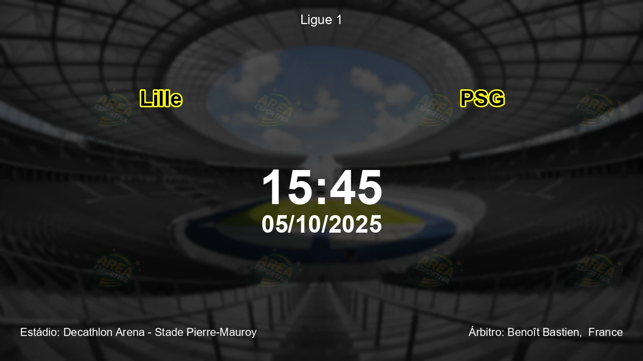 Palpite e análise do jogo Lille vs PSG pela Ligue 1