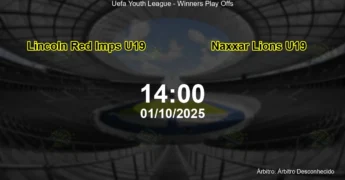 Palpite e análise do jogo Lincoln Red Imps U19 vs Naxxar Lions U19 pela Uefa Youth League - Winners Play Offs