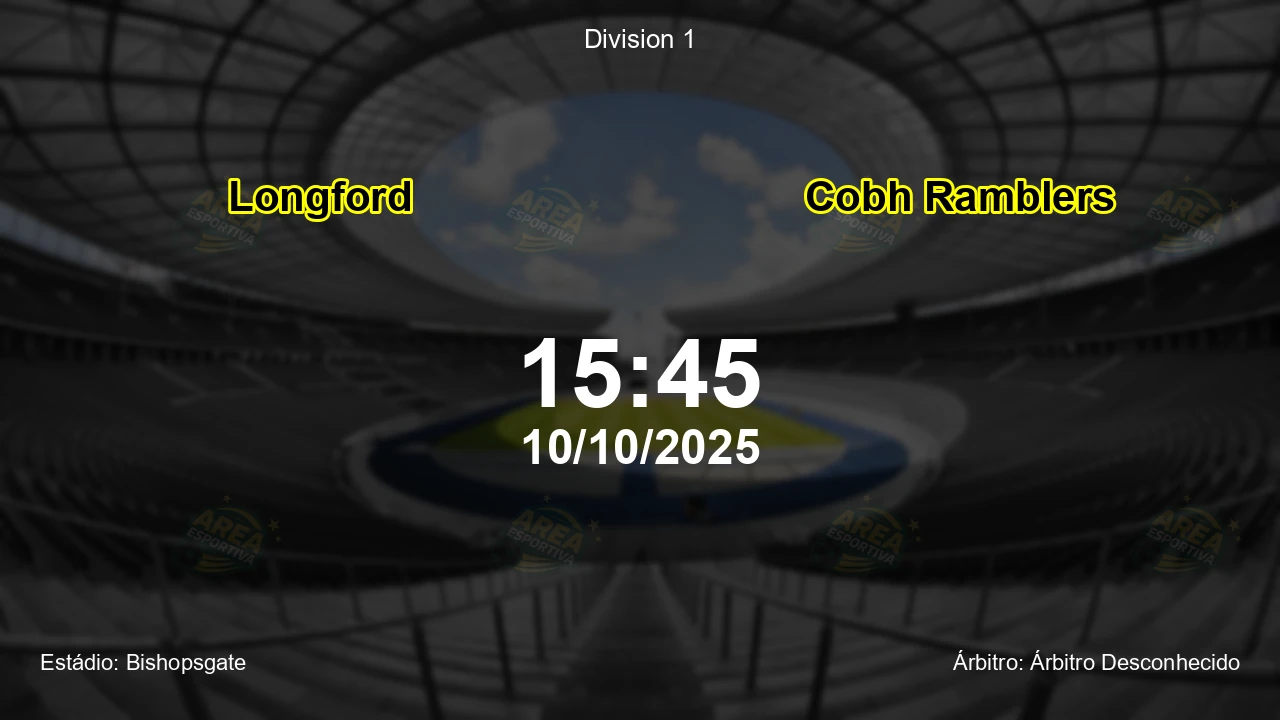 Palpite e análise do jogo Longford vs Cobh Ramblers pela Division 1