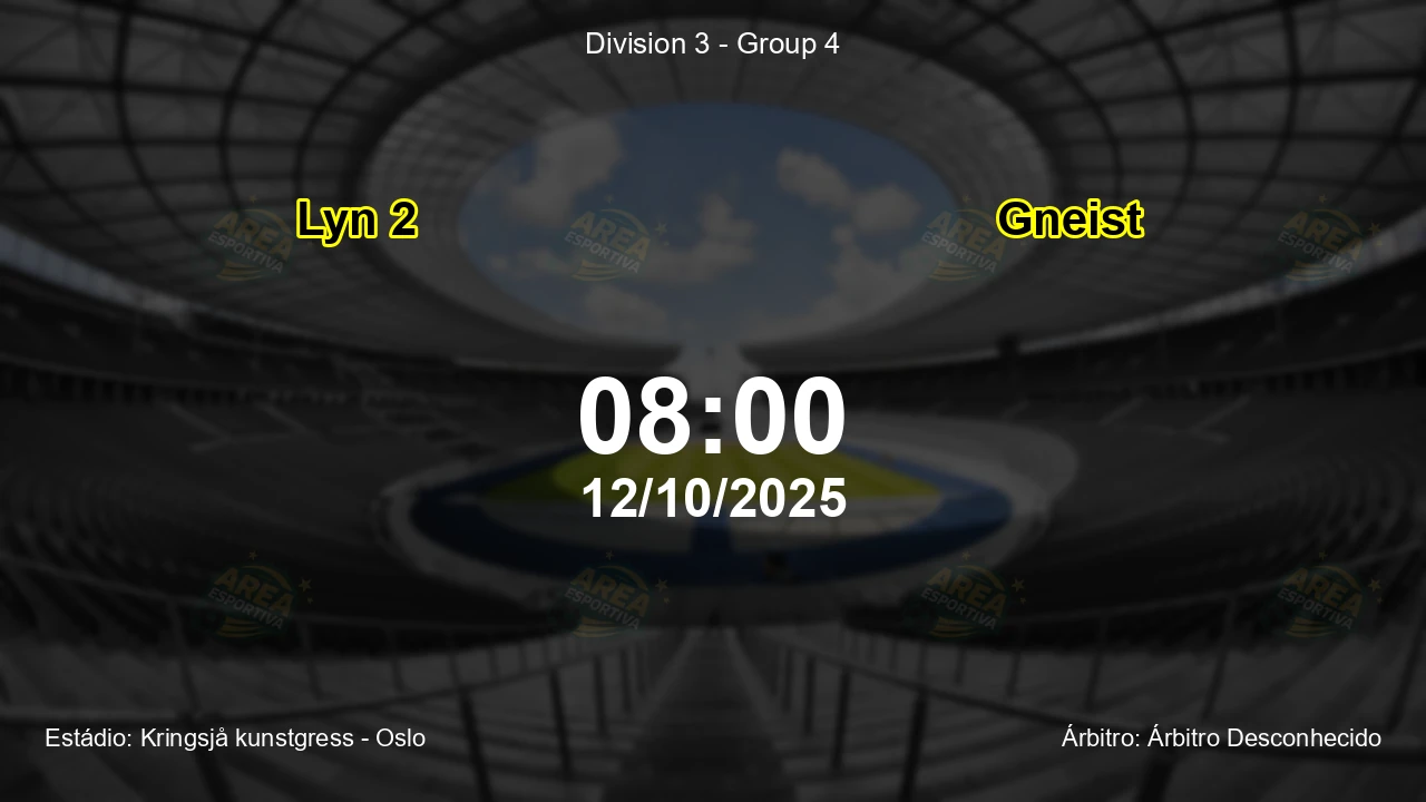 Palpite e análise do jogo Lyn 2 vs Gneist pela Division 3 - Group 4