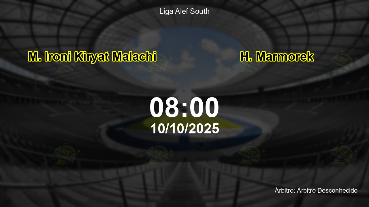 Palpite e análise do jogo M. Ironi Kiryat Malachi vs H. Marmorek pela Liga Alef South