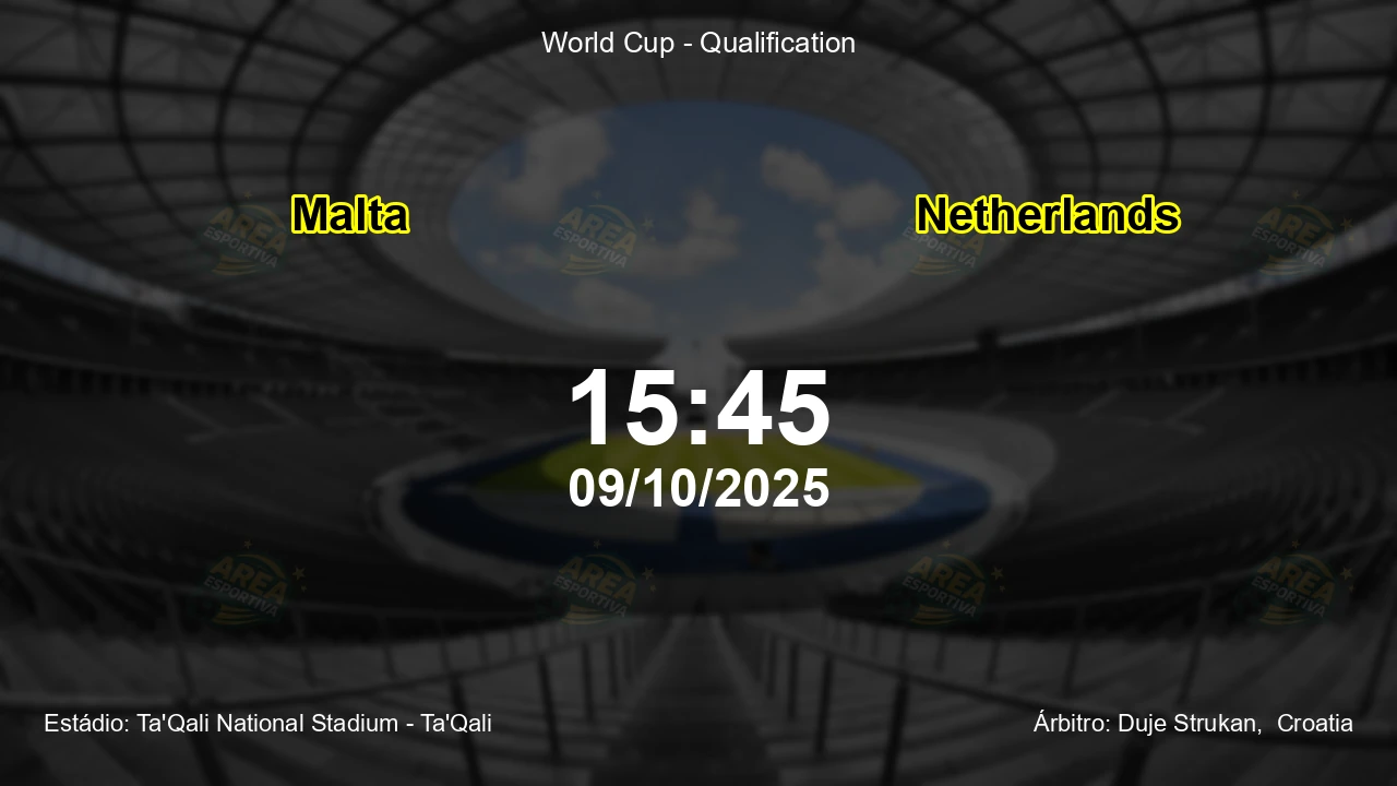 Palpite e análise do jogo Malta vs Netherlands pela World Cup - Qualification